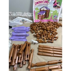 K'Nex Lincoln Logs Country Meadow Cottage building set -incomplete